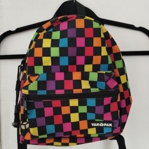 Yak Pak Colorful Checkered Backpack Unisex Colorful Chic Roomy